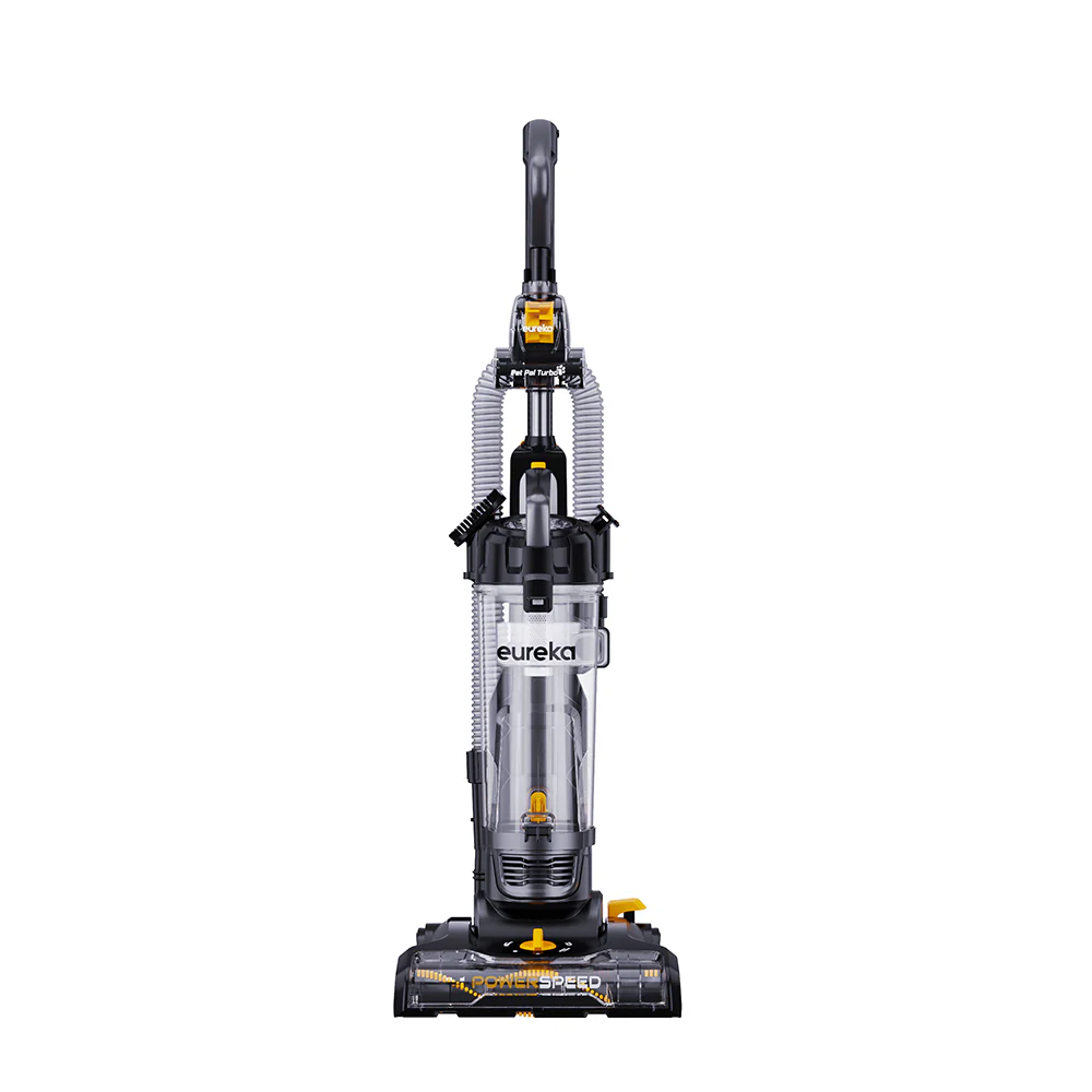 EUREKA PowerSpeed Lightweight Powerful Upright Vacuum Cleaner for Carpet and Hard Floor NEU181D, Pet Turbo, Black,Yellow
